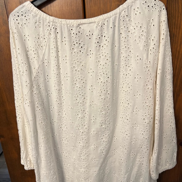 I Jill women’s size large 3/4 length eyelet top - Picture 1 of 4
